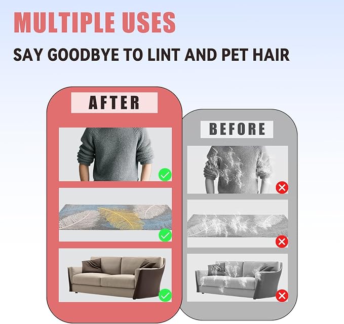Pet Hair Removal Glove for Furniture, Carpet, Clothes and Car Seats, Electrostatic Cat & Dog Hair Removal Tool, Eco-Friendly Reusable Pet Hair Remover Glove with Silvervine Sticks (2 Gloves & 1 Stick)