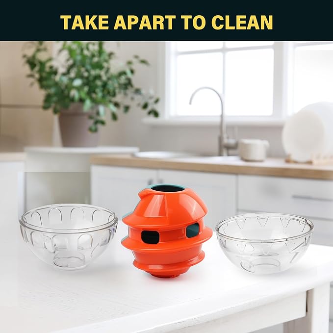 PrimePets Dog Treat Ball, Adjustable Food Dispensing Interactive Toys, Slow Feeder Treat Ball, 4.8'' Green/Red