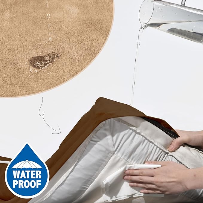 Comfort Expression Small Dog Beds Waterproof Orthopedic Foam Dog Sofa Beds for Small Dogs Comfy Pet Bed with Washable Removable Cover & Non-Slip Bottom(X-Small,Brown)