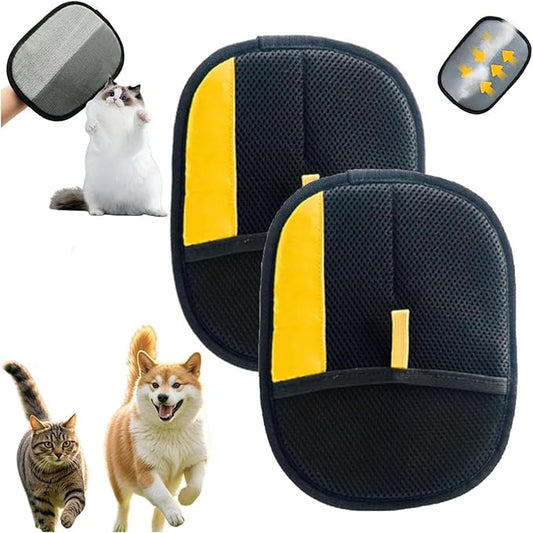 Pet Hair Removal Glove for Cats & Dogs, Electrostatic Gloves Pet Hair, Cat Grooming Gloves for Hairs Removal, for Couch, Clothes, Car, Carpet, Bed, Furniture (2Pcs)