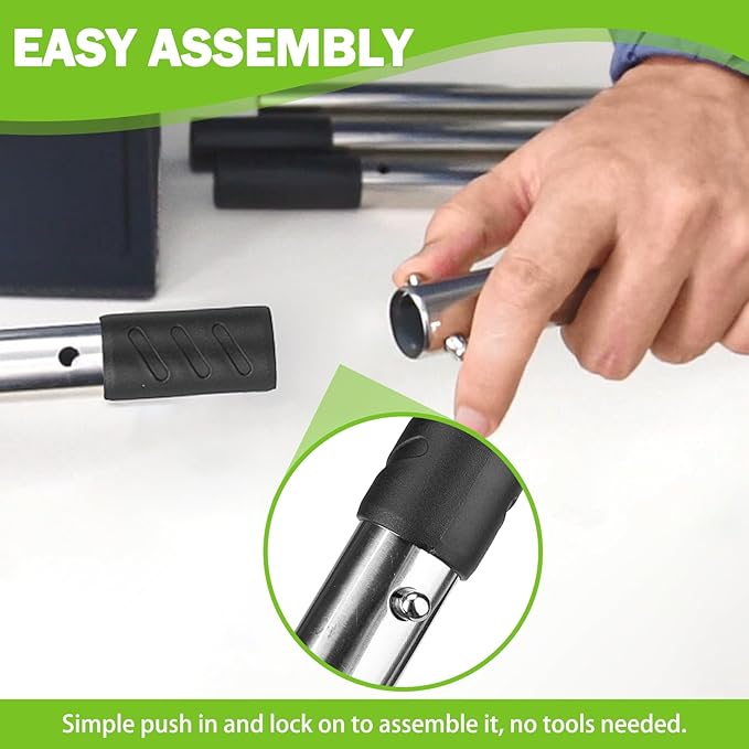 SCENEREAL Dog Pooper Scooper for Yard, Dog Poop Trash Can Outside Swivel Bin Rake Spade Kit for Large Medium Small Dogs with 40 Waste Bags, Extra Long 45" Metal Handle,Portable Scooper for Outdoor