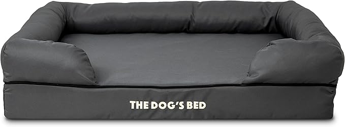 The Dog’s Bed Large Grey with Black Trim 36x27, Waterproof, Veterinary Grade Memory Foam, Pain Relief: Arthritis, Hip & Elbow Dysplasia, Post Surgery, Supportive, Washable Cover, Veterinary-Approved