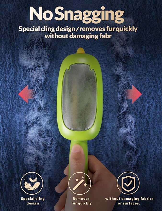 Portable Lint Brush,Reusable Lint Roller,Washable Pet Hair Removal Tool for Clothes,Furniture,Pet Hair Remover for Cats and Dogs Fur,Ideal Replacement for Sticky Refills Lint Roller/Removers