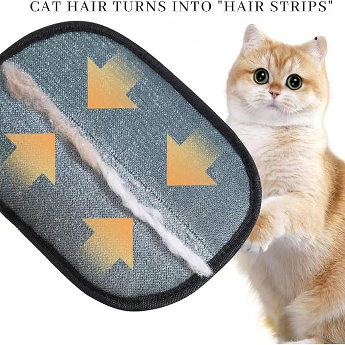 Whisker Gizmo Pet Hair Remover，Reusable Pet Hair Remover Glove，Pet Hair Removal Glove, Ultimate Pet Grooming Glove for Cats & Dogs - Dual-Sided Electrostatic Pet Hair Remover Mittens (3PCS)