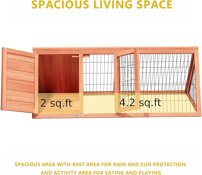 Chick Coop,Outdoor Chicken Run Cage Wooden Triangle Quail Coop with Ventilating Wire Poultry Hutch for Small Animals (Ntural Wood)