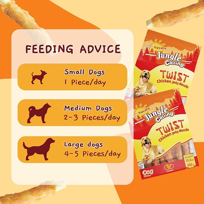 Jungle Calling Chicken Biscuits Dog Treats, Rawhide Free Soft Chewy Treats for Training Rewards,10.6oz