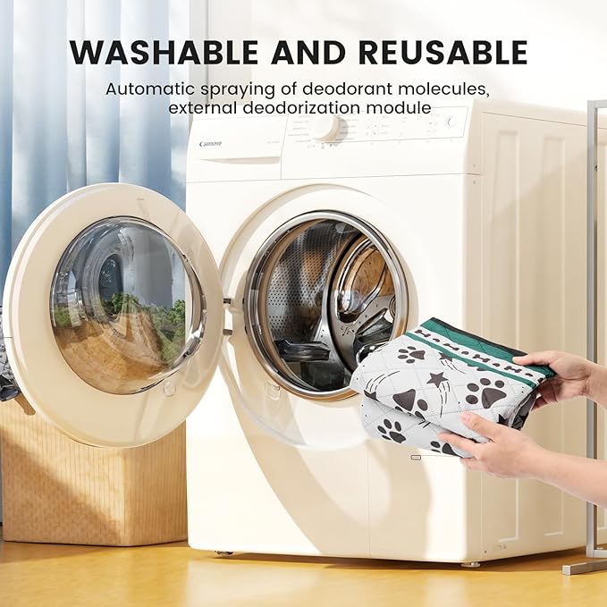 Gardner Pet Washable Dog Pee Pads, 36'' x 36'' Non Slip Dog Mats with Great Urine Absorption, Reusable Puppy Pee Pads for Potty Training - 2 Pack