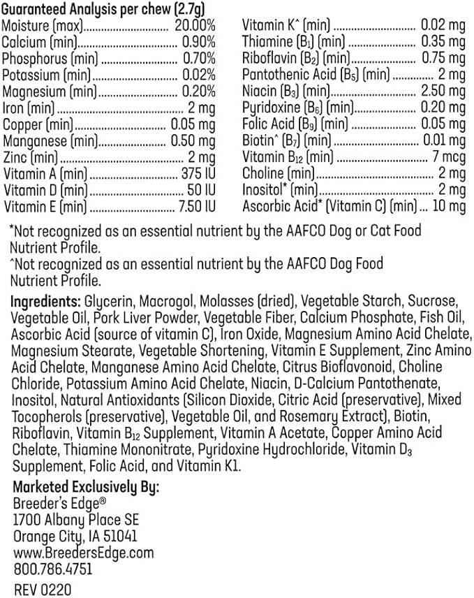 Revival Animal Health Breeder's Edge in Between for Her, Female Multivitamin for Cat/Small Dog- 360 ct