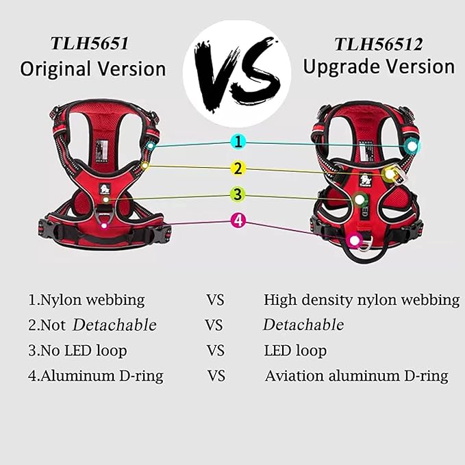 TRUE LOVE Dog Harness No Pull Nylon Reflective Pet Harness Adjustable Comfortable Control Step-in Brilliant Colors Truelove TLH56512 Orange