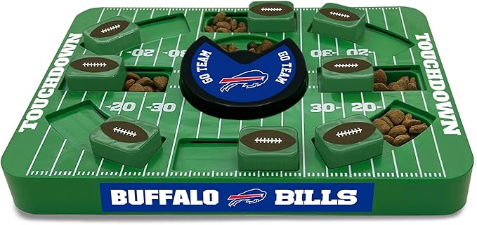 Pets First NFL Buffalo Bills Large Puzzle Toy, Dog Puzzle Treat Toy, New Large Size, Interactive Dog Treat Toy, Dog Slow Feeding Toy