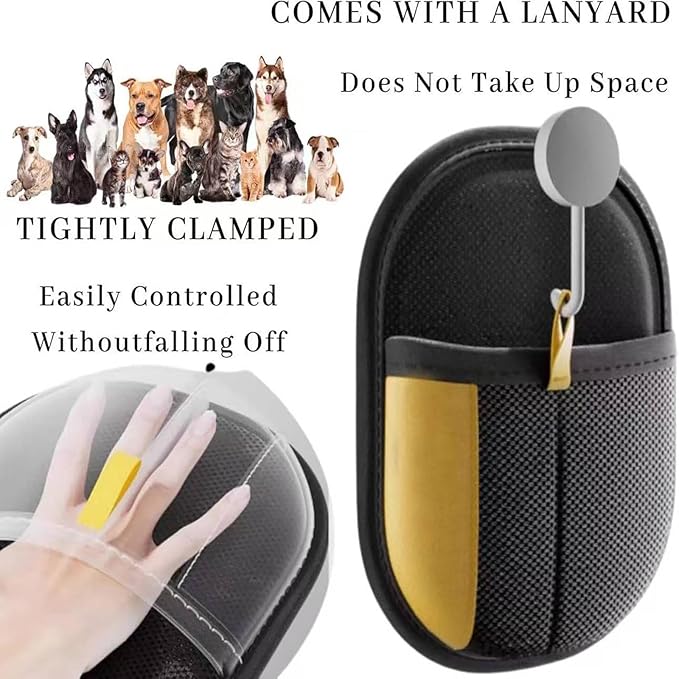 Whisker Gizmo Pet Hair Remover，Reusable Pet Hair Remover Glove，Pet Hair Removal Glove, Ultimate Pet Grooming Glove for Cats & Dogs - Dual-Sided Electrostatic Pet Hair Remover Mittens (2PCS)