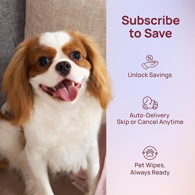 HICC PET Wipes for Dogs and Cats, Vet-Recommended Pets Cleaning Wipes, Deodorizing Hydrating, Nourishes Smoothes Fur, Fermented Coconut Oil Grooming Paws, Body and Butt, Thicken, Rose, 100 Count