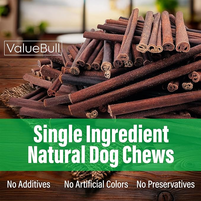 ValueBull Collagen Sticks for Dogs, 12 Inch Medium Chews, Natural Long-Lasting Dog Treats, 100 Count Bulk Pack - Supports Joints, Skin & Coat with Chondroitin & Glucosamine