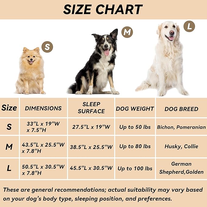 PHYEX Elevated Dog Bed for Medium Dogs, Raised Dog Bed with Breathable Mesh, Dog Cot Bed with Sturdy Steel Frame for Indoor & Outdoor Use, Non Slip, Easy to Clean, 43.5 Inches, Brown