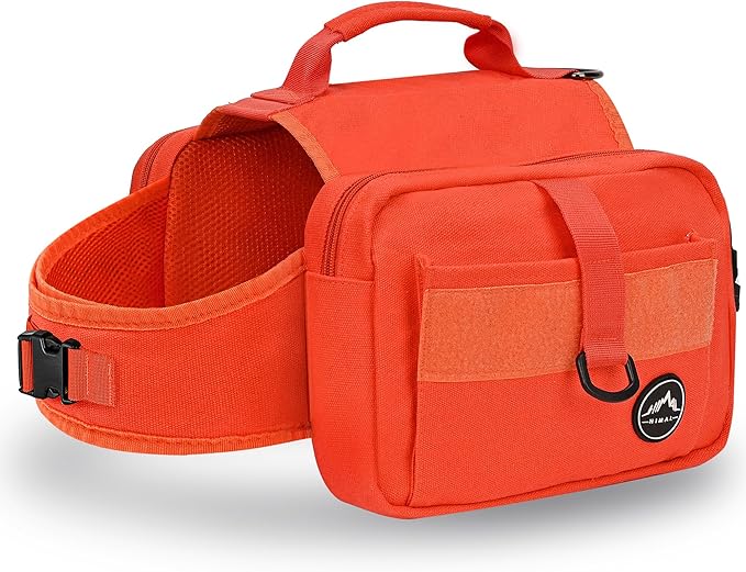 Himal Outdoors Dog Backpack & Saddle Bag, Tactical Hiking Backpack for Large Dogs with Side Pockets & Adjustable Strap