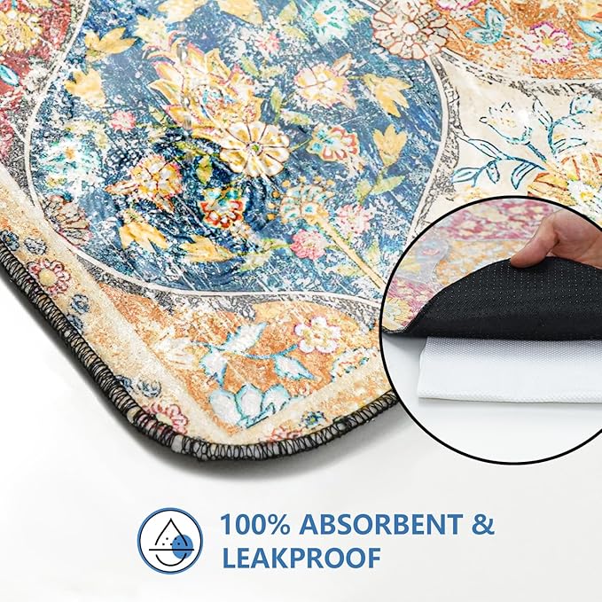 Washable Pee Pads for Dogs 2 Pack, Absorbent Reusable Puppy Pads Waterproof, Leakproof & Non-Slip Whelping Pad, Potty Training Pads for Dogs Playpen Mat 48x48