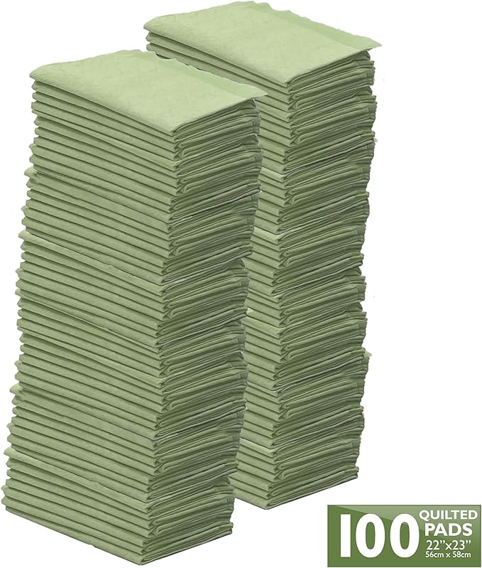 Four Paws Wee-Wee Superior Performance Bamboo Pee Pads for Dogs, Earth Friendly Dog & Puppy Potty Training Pads, Crate Liners, Housebreaking Supplies, 22" x 23" (100 Count)