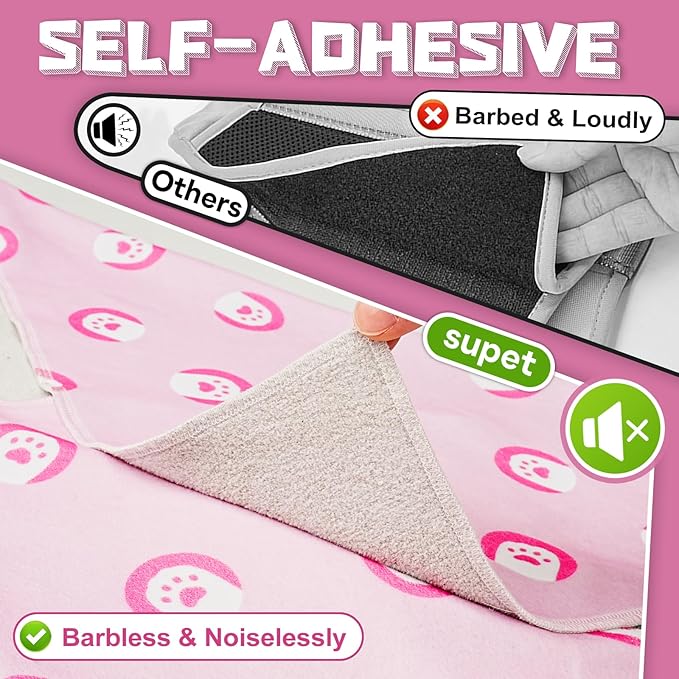 Supet Cat Wrap for Cutting Nails, Self-Adhesive Cat Grooming Wrap, Anti-Scratch Cat Wrap for Grooming, Ideal for Medicine, Nail Clipping, Teeth Brushing, Ear Cleaning