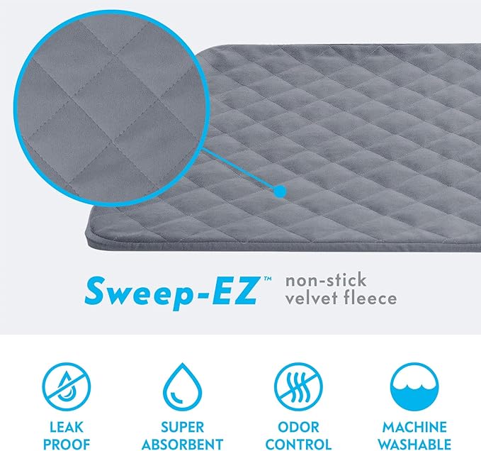Paw Inspired Fitted Fleece Liners for Ferret Nation, Critter Nation Cage for Ferrets, Rats, Chinchillas, Hedgehogs & Other Small Animals (Gray, Double Unit Set)
