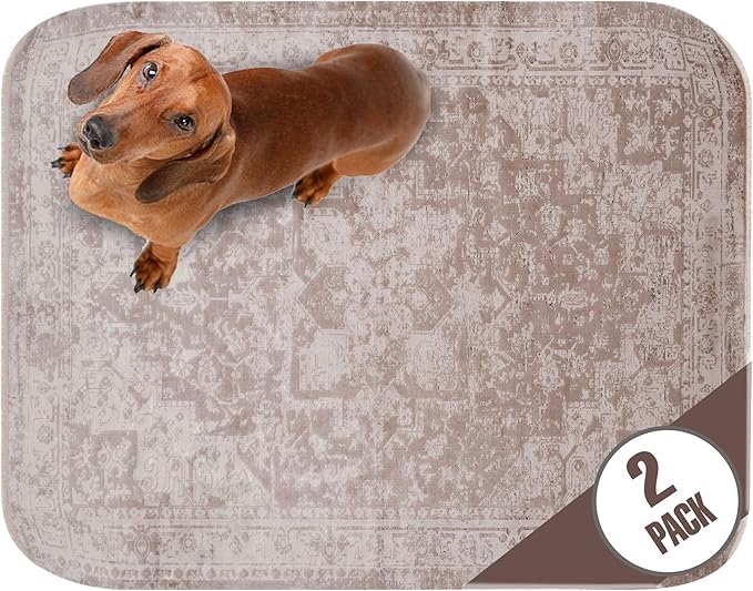 Washable Pee Pads for Dogs - Super Absorbent Reusable Puppy Training Pads - 100% Waterproof, Leak-Proof & Non-Slip Whelping Pads for Pet Housebreaking