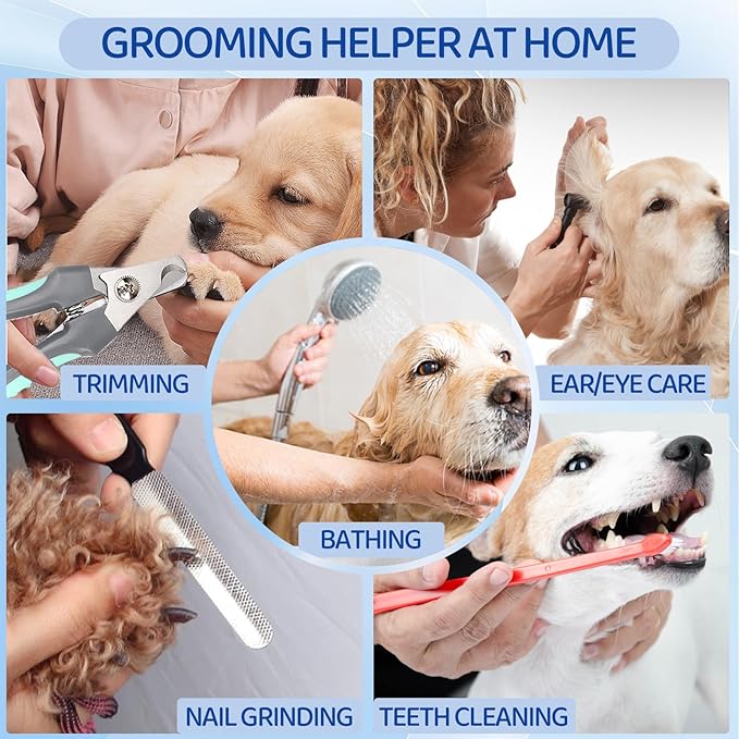 Pet Grooming Hammock for Small Dogs & Cats - Nail Trimming Sling with Clippers, Nail File, & Scissors - XXS Hanging Grooming Harness for Safe & Easy Nail Care