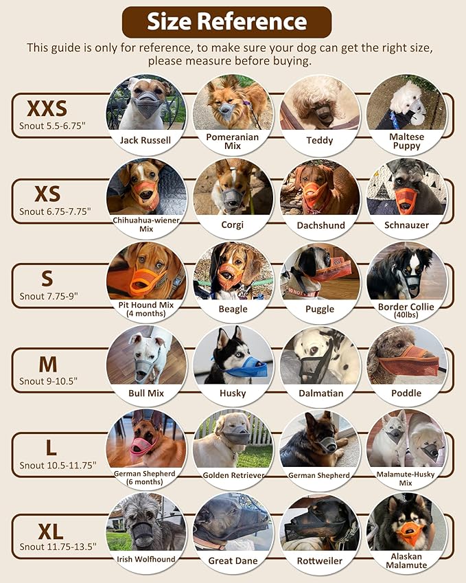 Crazy Felix Nylon Dog Muzzle for Small Medium Large Dogs Dachshund Beagle Poodle Labrador, Air Mesh Breathable and Drinkable Pet Mouth Guard for Anti-Biting Chewing Scavenging(S, Blue)