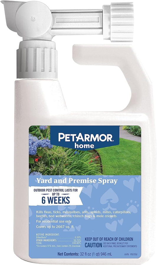 PetArmor Home Yard Spray for Dogs, Kills and Protects Against Fleas, Ticks, Mosquitoes, Ants, and Other Bugs, 32oz