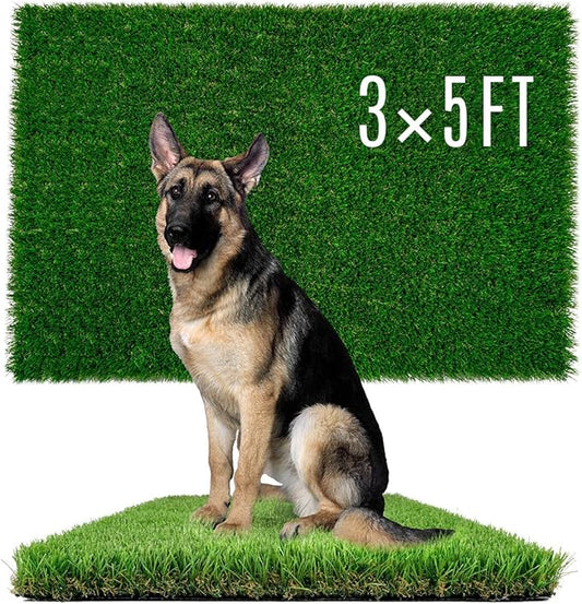 Dogs Grass for Potty Training, Artificial Grass for Dogs Puppy Fake Grass Pads 3×5ft Large Supplies Pets Litter Rugs for Puppy Training