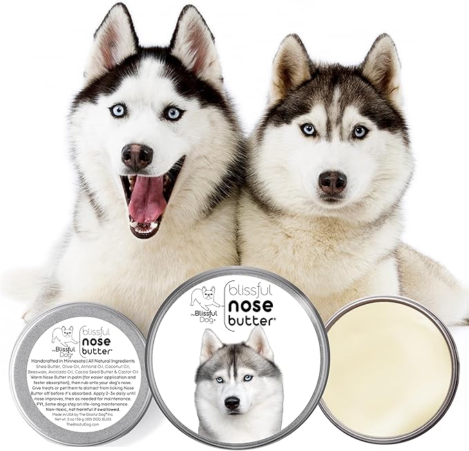 The Blissful Dog Husky Unscented Nose Butter - Dog Nose Butter, 8 Ounce