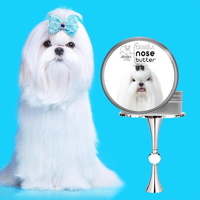 The Blissful Dog Maltese Unscented Nose Butter - Dog Nose Butter, 8 Ounce