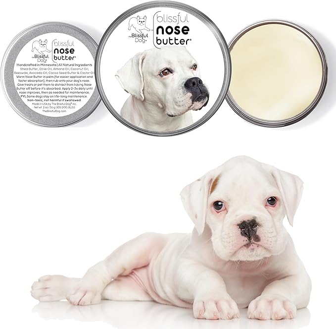 The Blissful Dog White Boxer Unscented Nose Butter - Dog Nose Butter, 16 Ounce