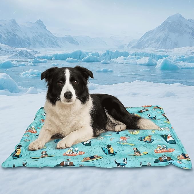 Cooling Pad for Large Dog,Instant Pet Cool Mat,Comfortable Cool Pet Mat for Cat.Portable Dog Bed for Summer. Suitable for Outdoor Summer Crate Pad.Long Time Cooling.Animal(Size-XL 23.6 * 35.4in)
