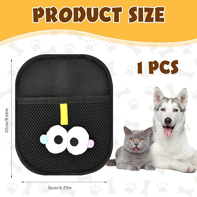 Electrostatic Pet Hair Remover, Pet Hair Remover Tool for Cats & Dogs, Cleaning Gloves for Carpet, Couch, Furniture, Car Seat, Double-Sided, Reusable, Washable (1 PCS)