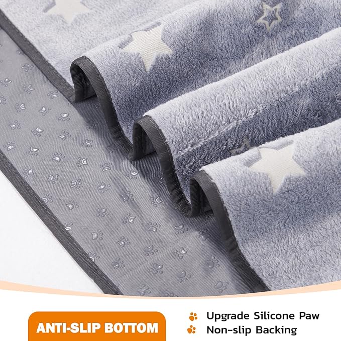 LOOBANI Washable Pee Pads for Dogs, Reusable Pee Pads for Dog Puppy Training Mat Non Slip Whelping Mat for Dog Playpen, Crate, Car, Grey 2 Pack 18 x 24 in