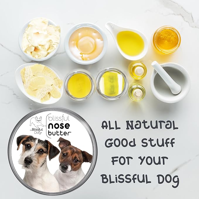 The Blissful Dog Jack Russell Terrier Unscented Nose Butter - Dog Nose Butter, 8 Ounce