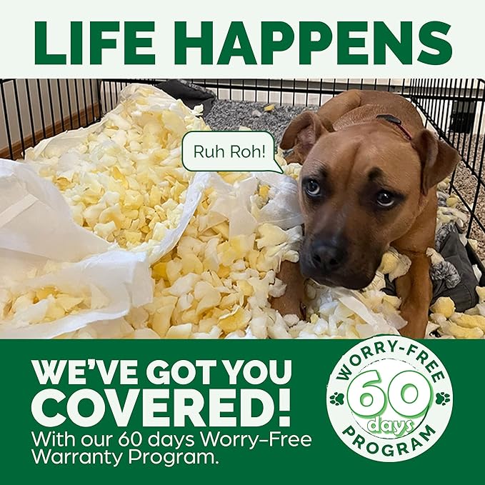 Furhaven Cooling Gel Dog Bed for Large Dogs w/ Removable Bolsters & Washable Cover, For Dogs Up to 125 lbs - Faux Fur & Velvet Sofa - Dark Sage, Jumbo Plus/XXL