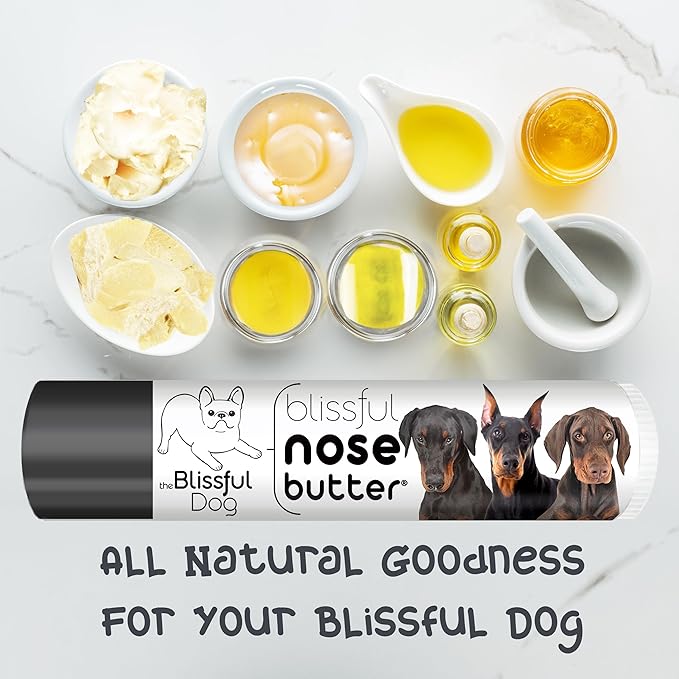 The Blissful Dog Doberman Unscented Nose Butter - Dog Nose Butter, 0.15 Ounce