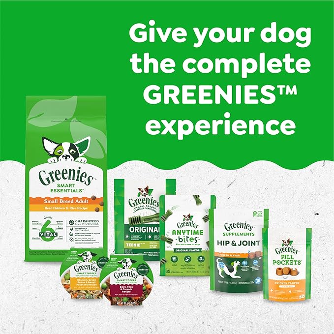 Greenies Original Regular Dental Dog Treats, (4) 18 ct Packs (72 Treats Total)