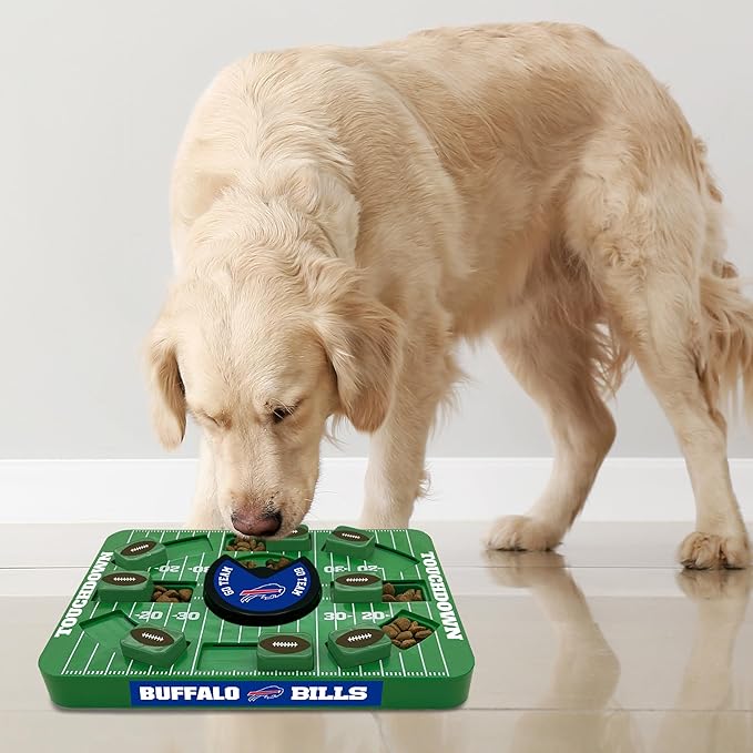 Pets First NFL Buffalo Bills Large Puzzle Toy, Dog Puzzle Treat Toy, New Large Size, Interactive Dog Treat Toy, Dog Slow Feeding Toy