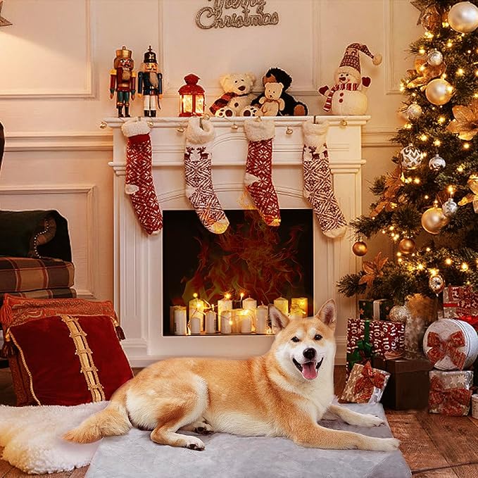 pettycare Pet Heating Pad for Dog Cat, Electric Heating with Steel-Wrapped Cord, 25-Level Timer & 11-Level Temperature Indoor Warming Pads Easy Clean for Puppy Cat Dog XXL 32x20inch