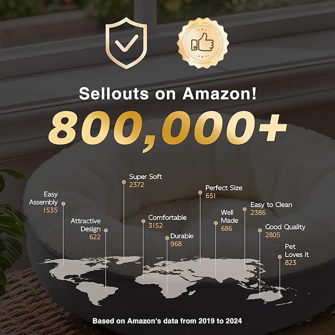 Love's cabin Round Donut Cat and Dog Cushion Bed, 20in Pet Bed for Cats or Small Dogs, Anti-Slip & Water-Resistant Bottom, Super Soft Durable Fabric Pet Beds, Washable Luxury Cat & Dog Bed Pink