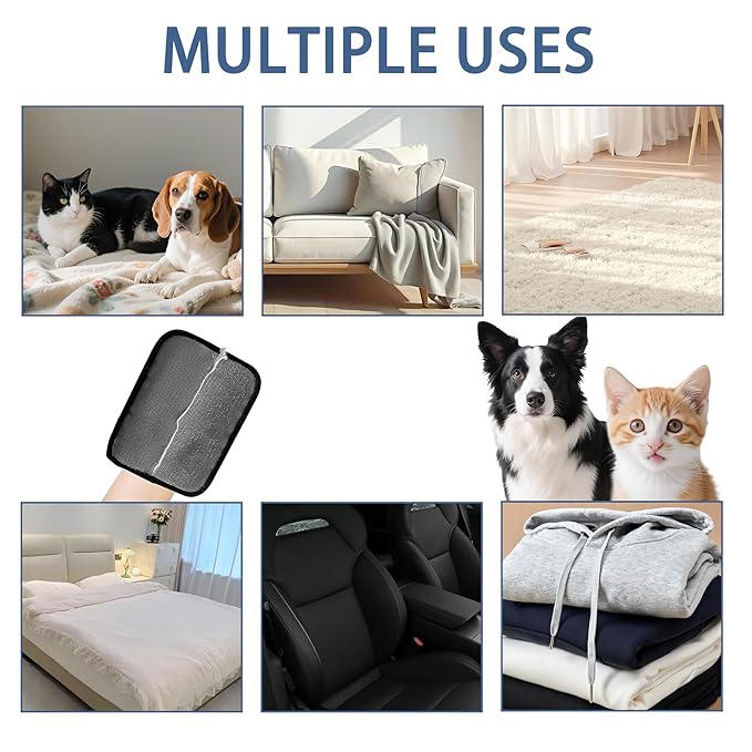 Pet Hair Remover,1 PCS Pet Hair Removal Glove,Electrostatic Gloves for Cats&Dogs,New Upgrade Efficient Grooming Gloves for Pet Hair,Reusable Animal Fur Removal Tool for Couch,Furniture,Carpet,Curtain