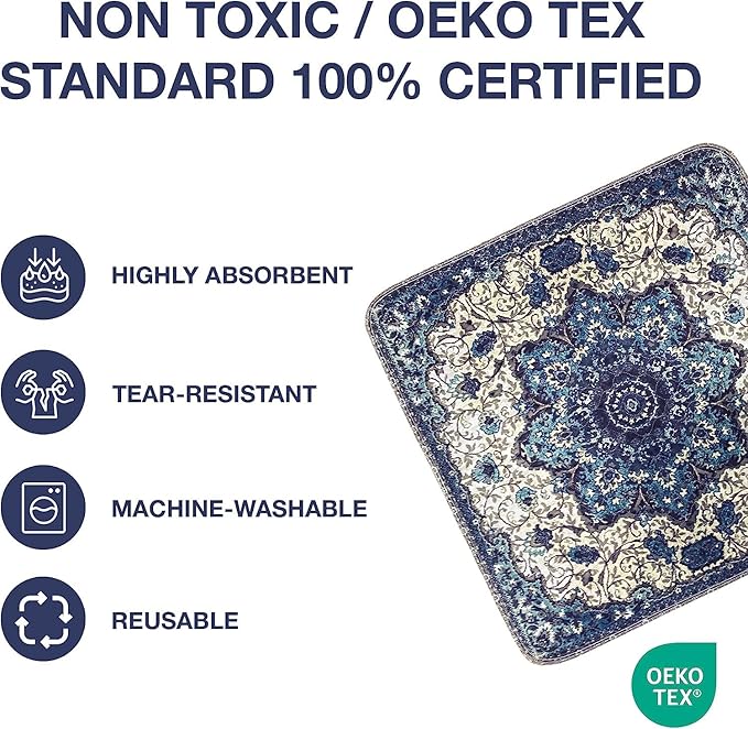 Washable Pee Pads for Dogs - XXL (1 Pack) 6 FT X 6 FT Super Absorbent Reusable Puppy Training Pads - 100% Waterproof, Leak-Proof & Non-Slip Whelping Pads for Pet Housebreaking