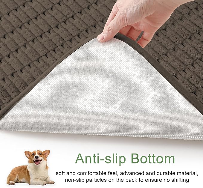 Washable Pee Pads for Dogs, 2 Pack Reusable Puppy Pads Dog Pads, Non-Slip Dog Pee Pads, Leakproof Pet Pee Pads Wee Wee Pads for Dogs. (Coffee, 20"x20"(Pack of 2))