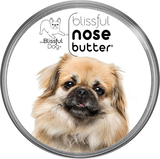 The Blissful Dog Tibetan Spaniel Nose Butter for Dry, Cracked Skin, Lick-Safe Dog Nose Balm with Moisturizing Shea Butter, Almond, Olive, and Essential Oils, Pet Supplies, Uncented, 1 oz.