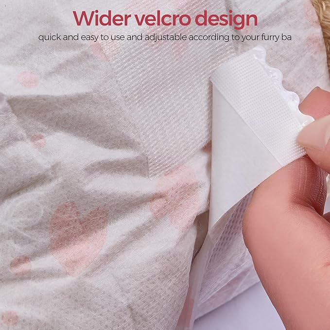 Disposable Female Dog Diapers, 40 Count, L (Waist 26.8”-29.5”), Wetness Indicator, Ultra Protection, Leak Proof, Super Absorbent, Soft