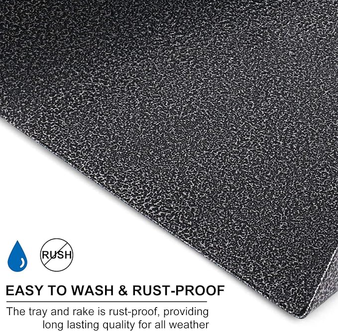 TNELTUEB Extra Large Pooper Scooper, Pet Poop Tray and Rake with Adjustable Long Handle, Pet Waste Removal Heavy Duty Dog Pooper Scooper Great for Large Dog Grass Street Gravel