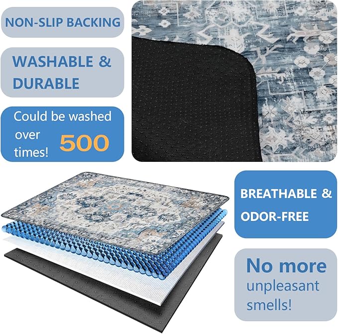 Washable Pee Pads for Dogs 2 Pack, Absorbent Reusable Puppy Pads Waterproof, Leakproof & Non-Slip Whelping Pad, Potty Training Pads for Dogs Playpen Mat 48x48