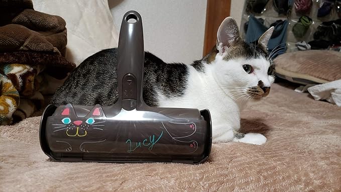 Pet Hair Remover Roller - Lint Roller for Pet Hair - Self-Cleaning Dog & Cat Hair Remover - Clean Furniture, Carpets, Bedding, Clothing and More. Grey