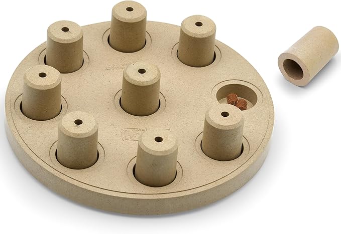 Outward Hound by Nina Ottosson Dog Smart Treat Puzzle Enrichment Toy, Level 1 Beginner, Tan, Composite